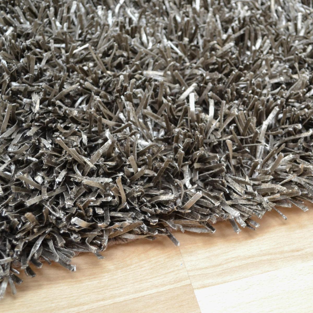 Metallica Shaggy Rugs in Gunmetal Grey 70x140cm – image 3