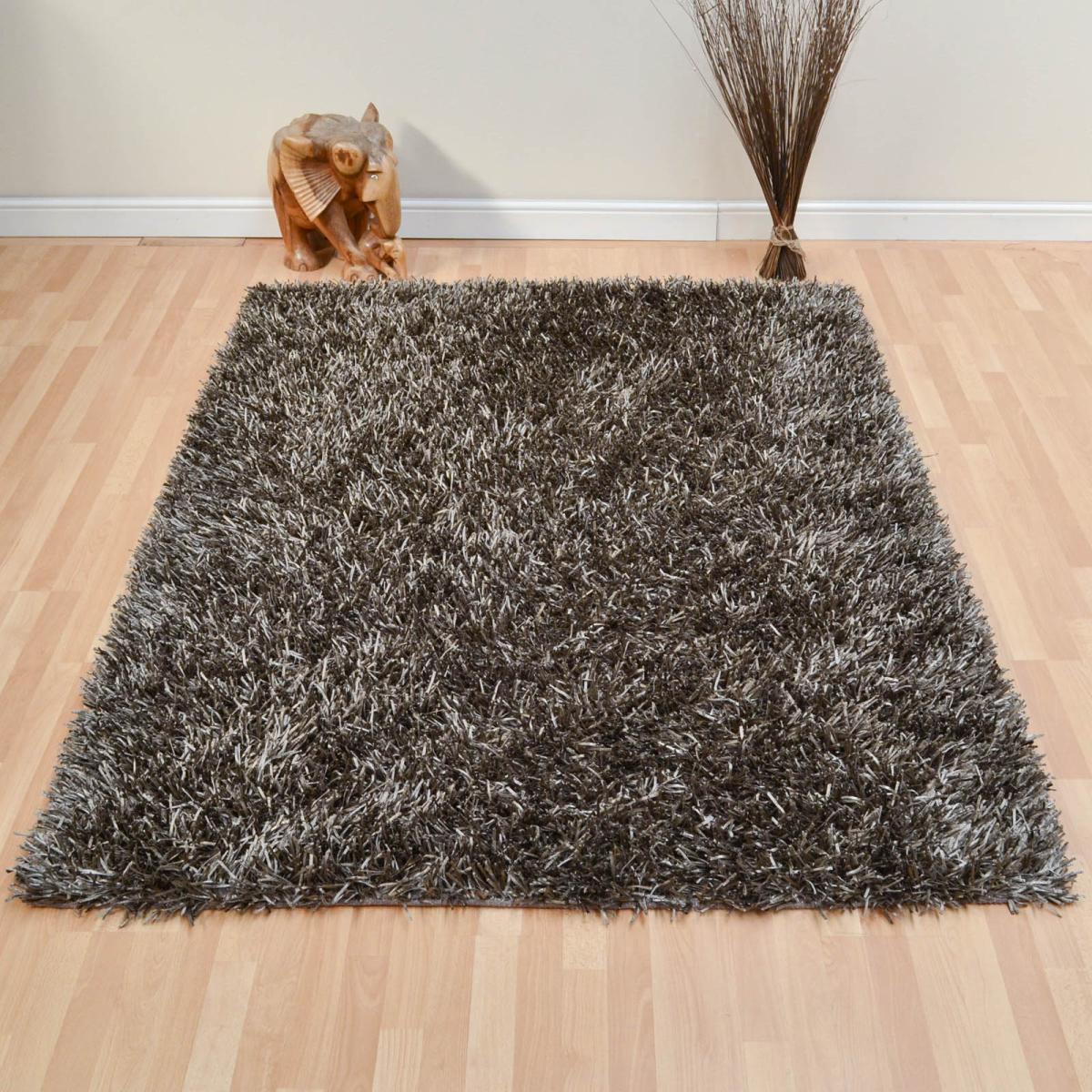 Metallica Shaggy Rugs in Gunmetal Grey 70x140cm – image 4