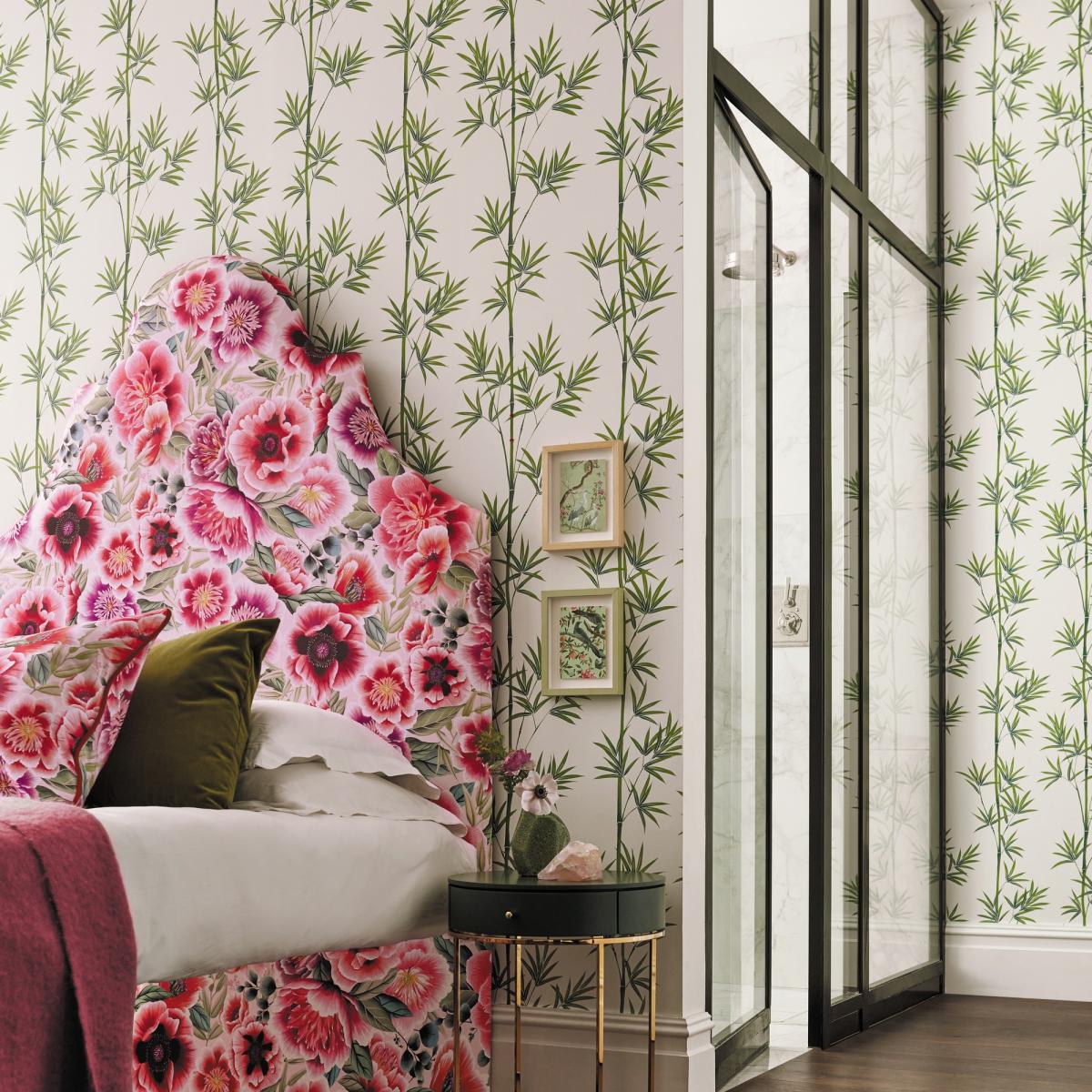 Isabella Wallpaper 112915 by Harlequin in Porcelain Bamboo Roll – image 2