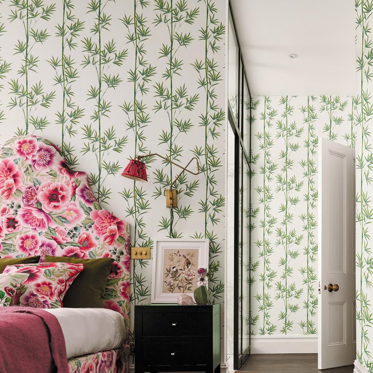 Isabella Wallpaper 112915 by Harlequin in Porcelain Bamboo Roll – image 1