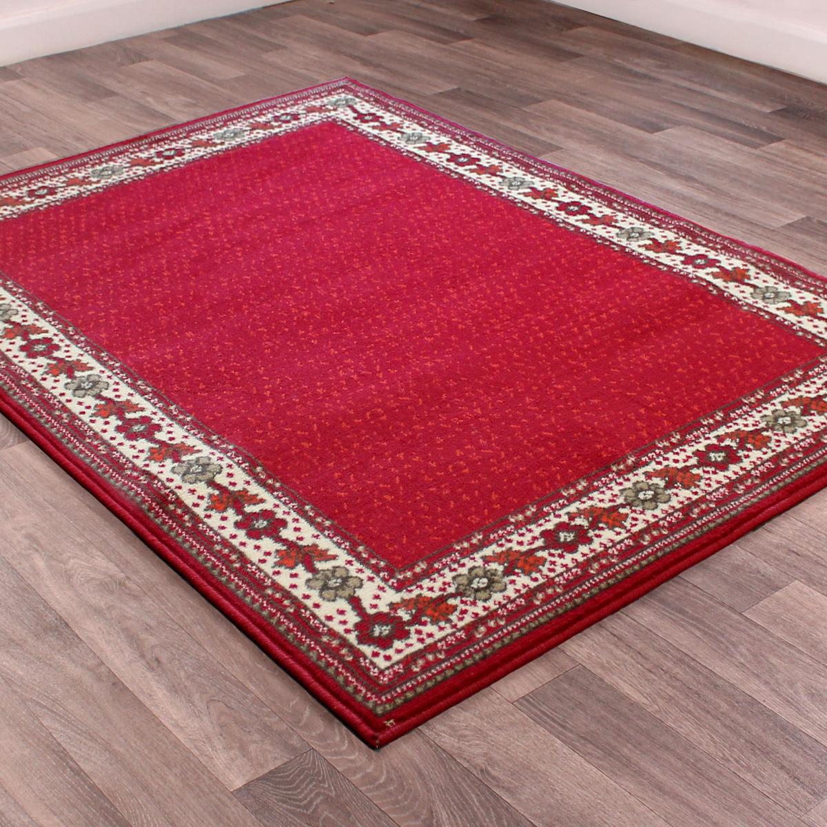Valencia Plain Bordered Rugs in Red 80x150cm – image 5