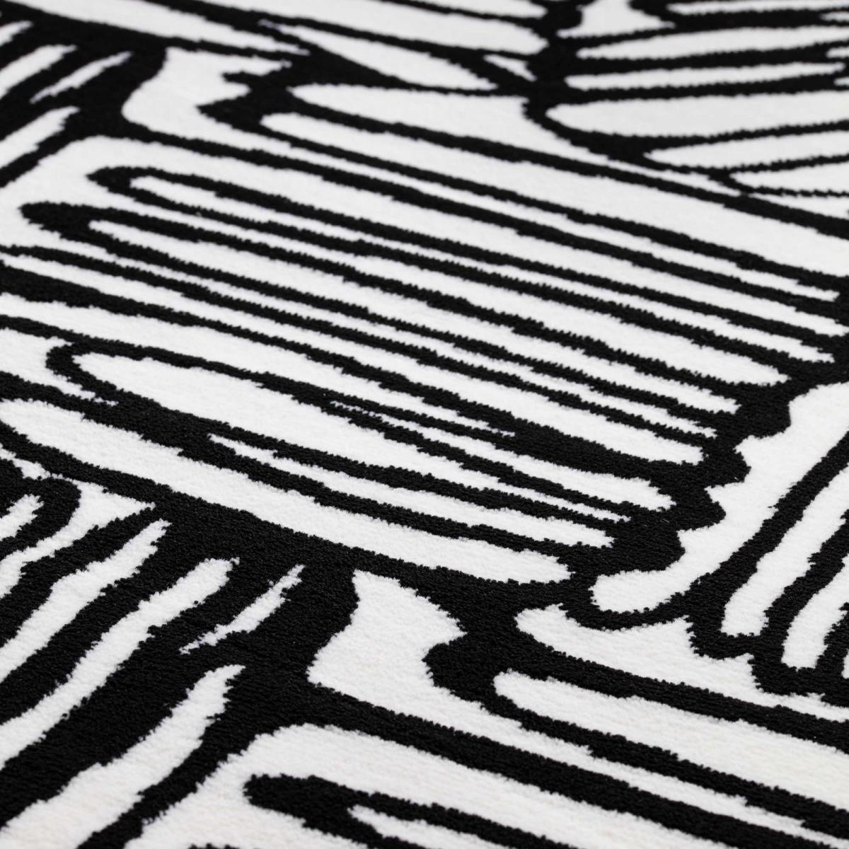 Tiago 46308 AF900 Scribble Lines Rugs in Black White – image 2