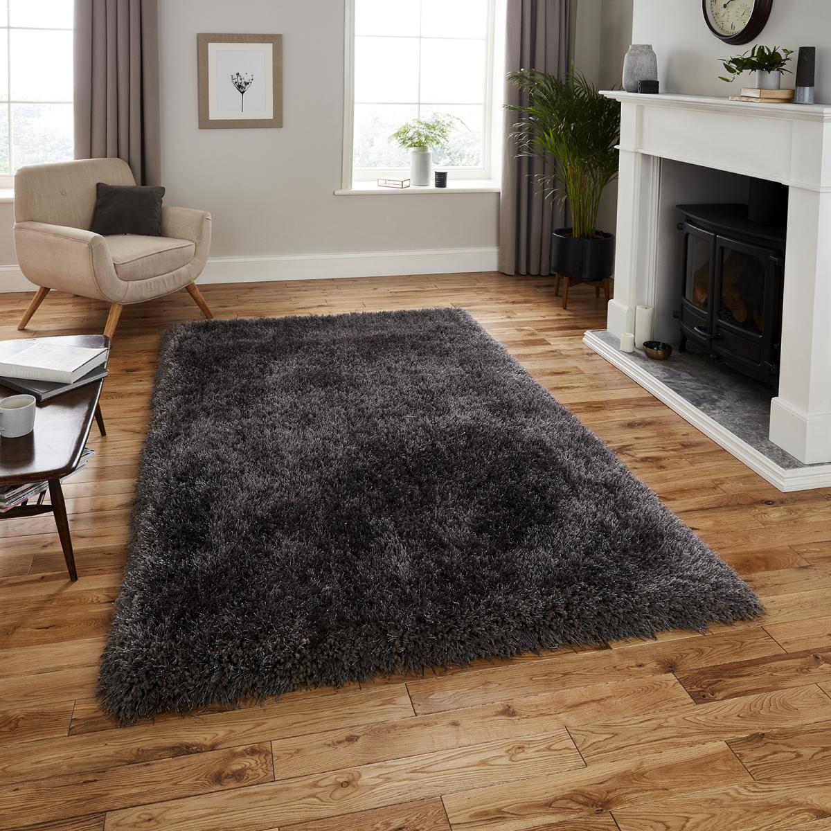 Montana Shaggy Rugs in Dark Grey 200x290cm – image 1