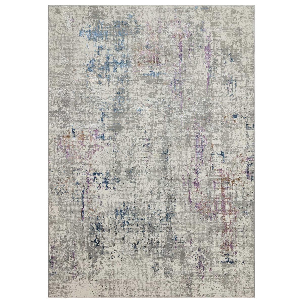 Dalia DAL03 Abstract Rugs in Ivory Multi – image 1