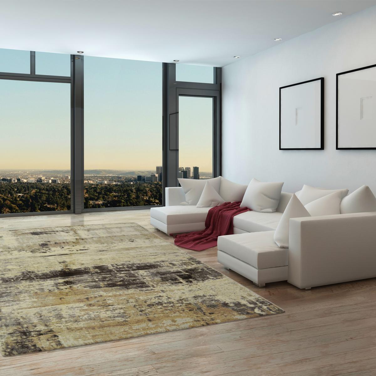 Galleria Abstract Distressed 63378 6282 Rugs in Brown 160x230cm – image 2