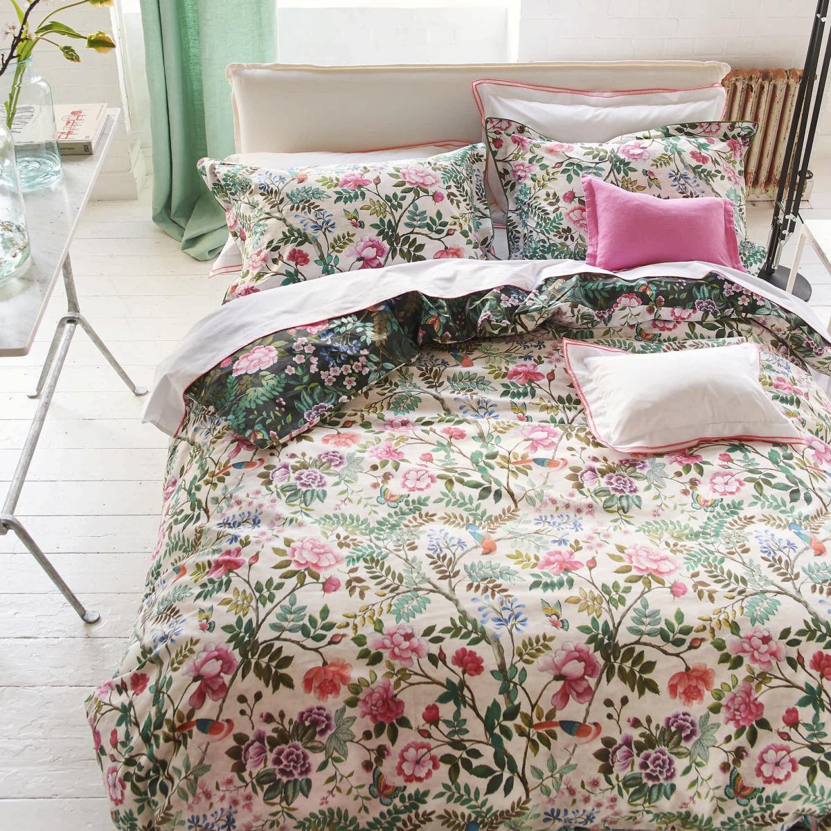 Porcelaine de Chine Duvet Cover and Pillowcase in Noir Black By Designers Guild Bedding 260x220cm – image 2
