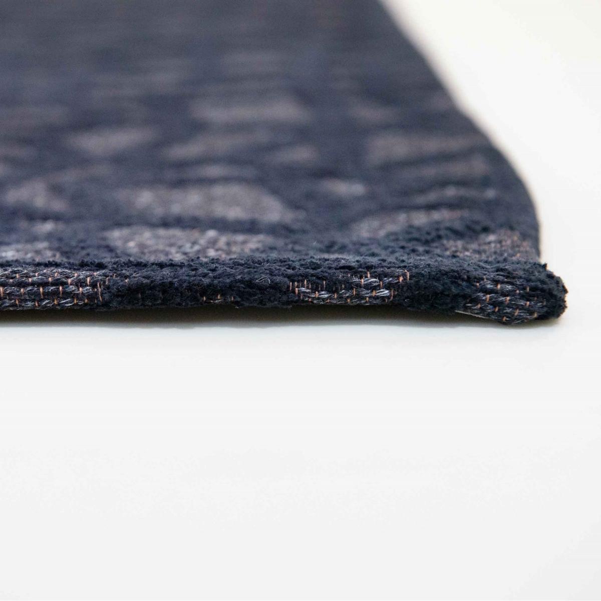 Louis De Poortere Structures Trammel Rug 9247 in Oppian Black 140x200cm – image 3
