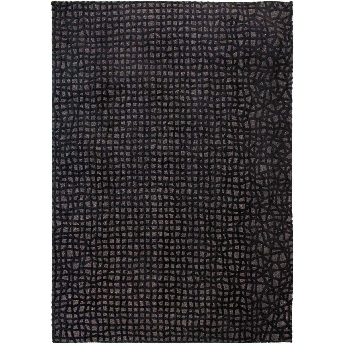 Louis De Poortere Structures Trammel Rug 9247 in Oppian Black 140x200cm – image 4