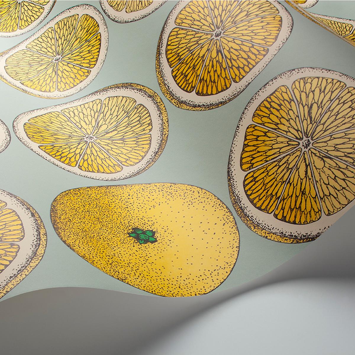 Arance Wallpaper 24048 by Cole & Son in Lemon Seafoam Roll