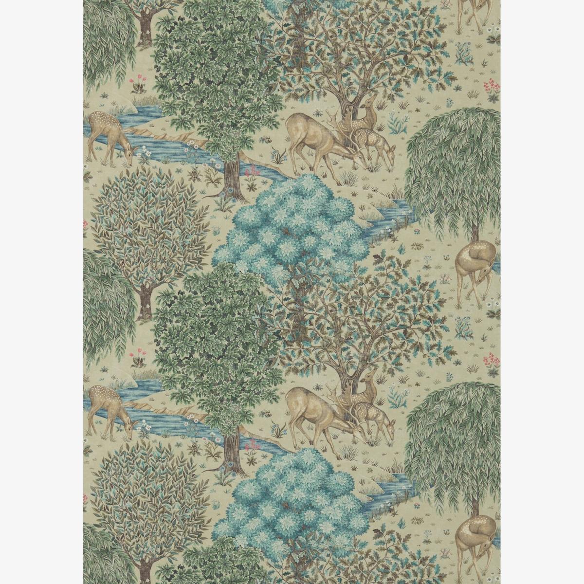 The Brook Wallpaper Panel 214888 by Morris & Co in Linen Beige Panel