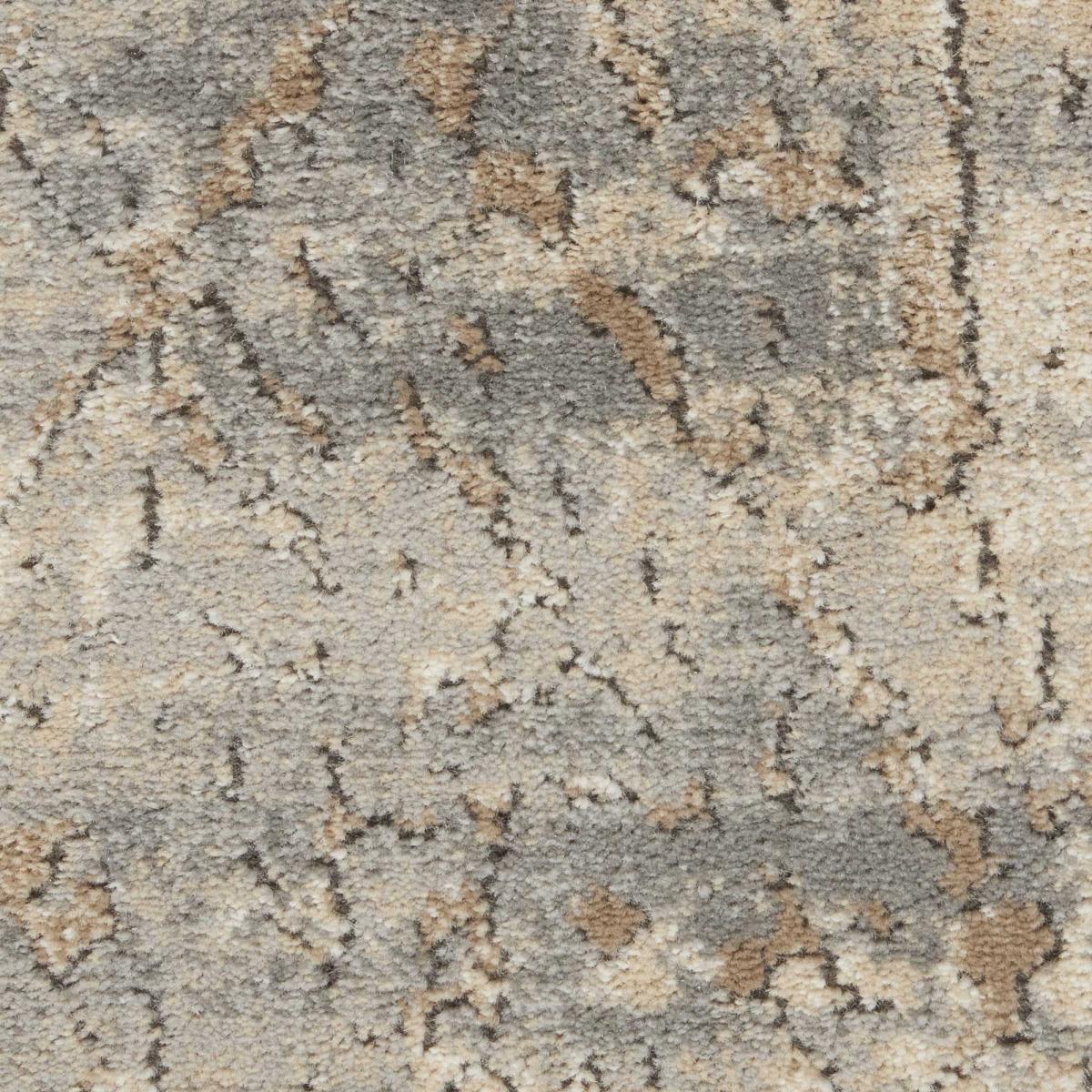 Quarry QUA03 Abstract Distressed Rugs in Beige Grey 114x175cm – image 2