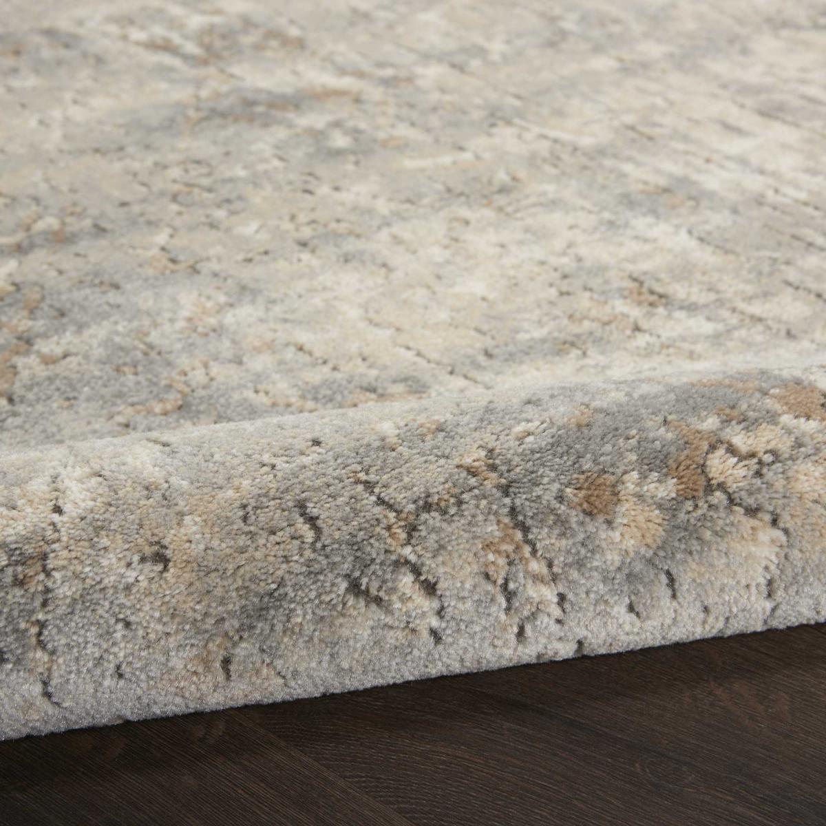Quarry QUA03 Abstract Distressed Rugs in Beige Grey 114x175cm – image 3