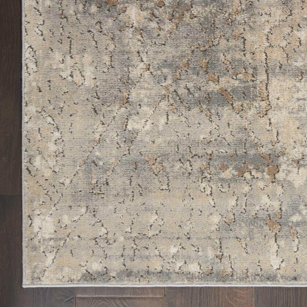 Quarry QUA03 Abstract Distressed Rugs in Beige Grey 114x175cm – image 4