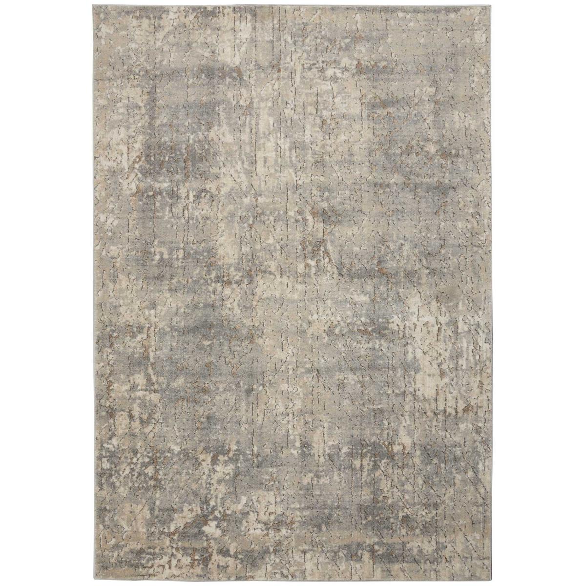 Quarry QUA03 Abstract Distressed Rugs in Beige Grey 114x175cm – image 5