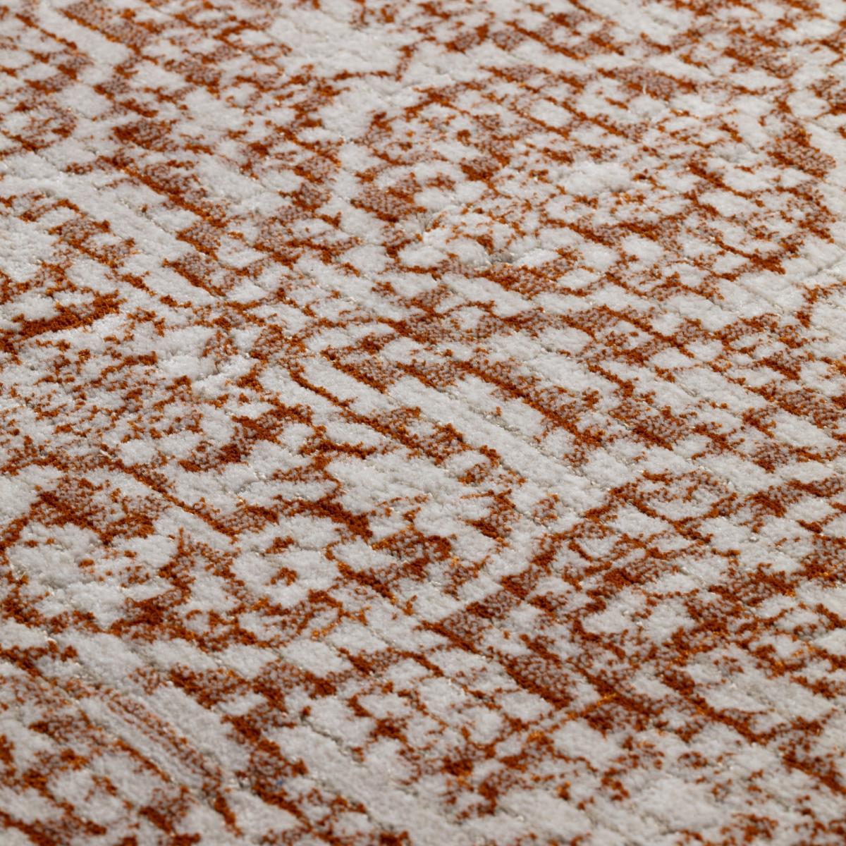 Grandeur Traditional Vintage Runner Rugs in Terracotta Damask80x340cm – image 2