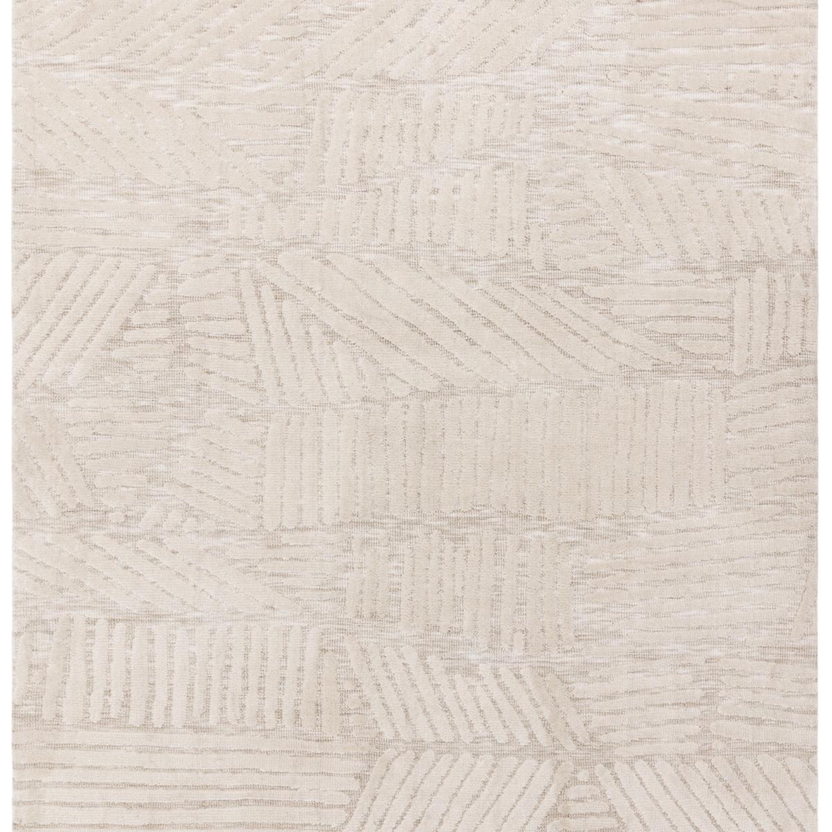 Mason Trapezium Modern Geometric Rugs in Cream White200x290cm – image 3