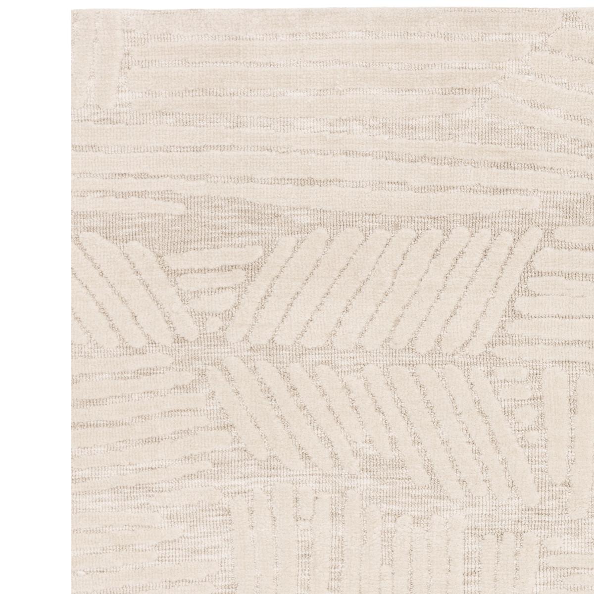 Mason Trapezium Modern Geometric Rugs in Cream White200x290cm – image 4