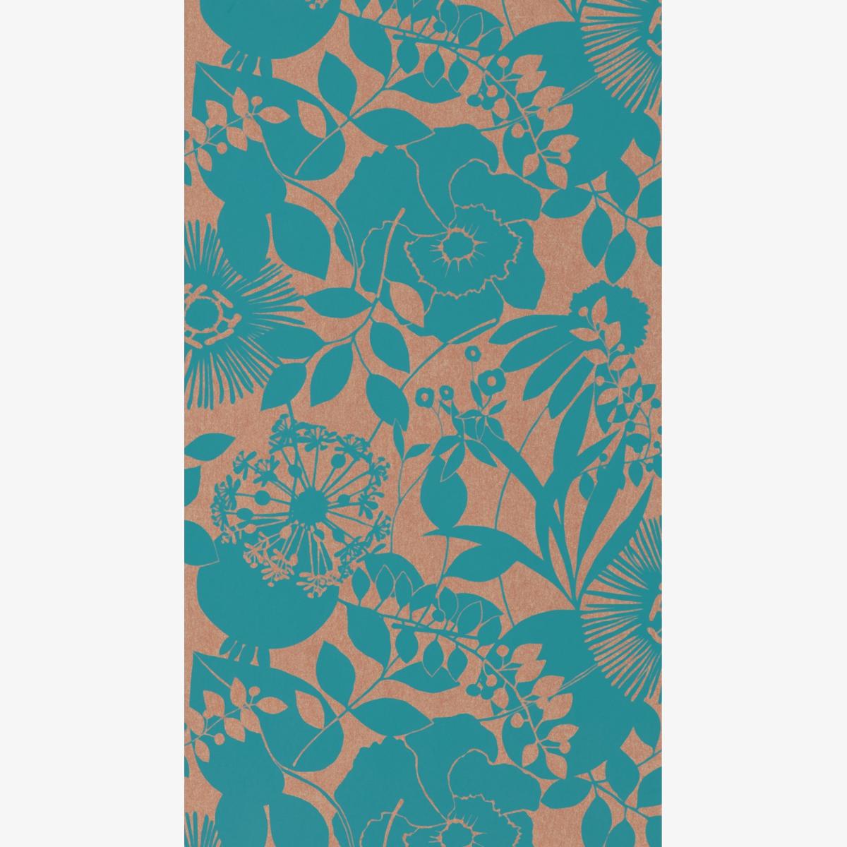 Coquette Wallpaper 111481 by Harlequin in Turquoise Blue Roll