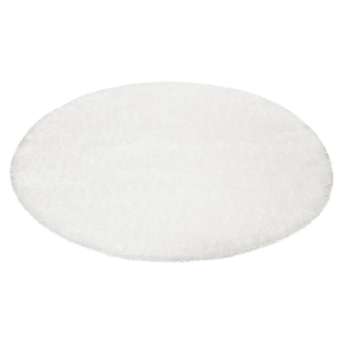 City Glam Shaggy Round Rugs 80412 060 by Esprit in White – image 2