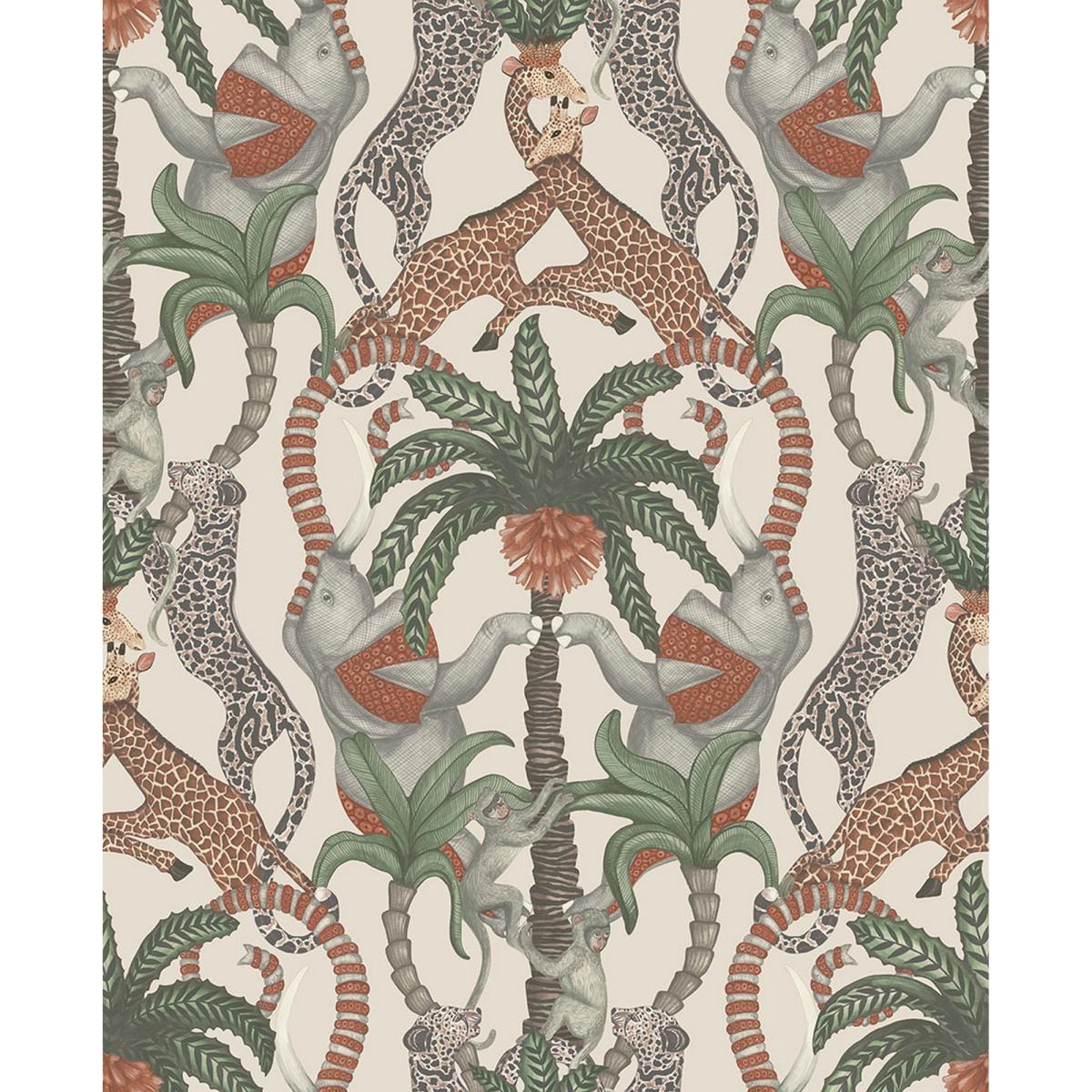 Safari Totem Wallpaper 119 2011 by Cole & Son in Terracotta Orange&nbsp;Roll – image 2