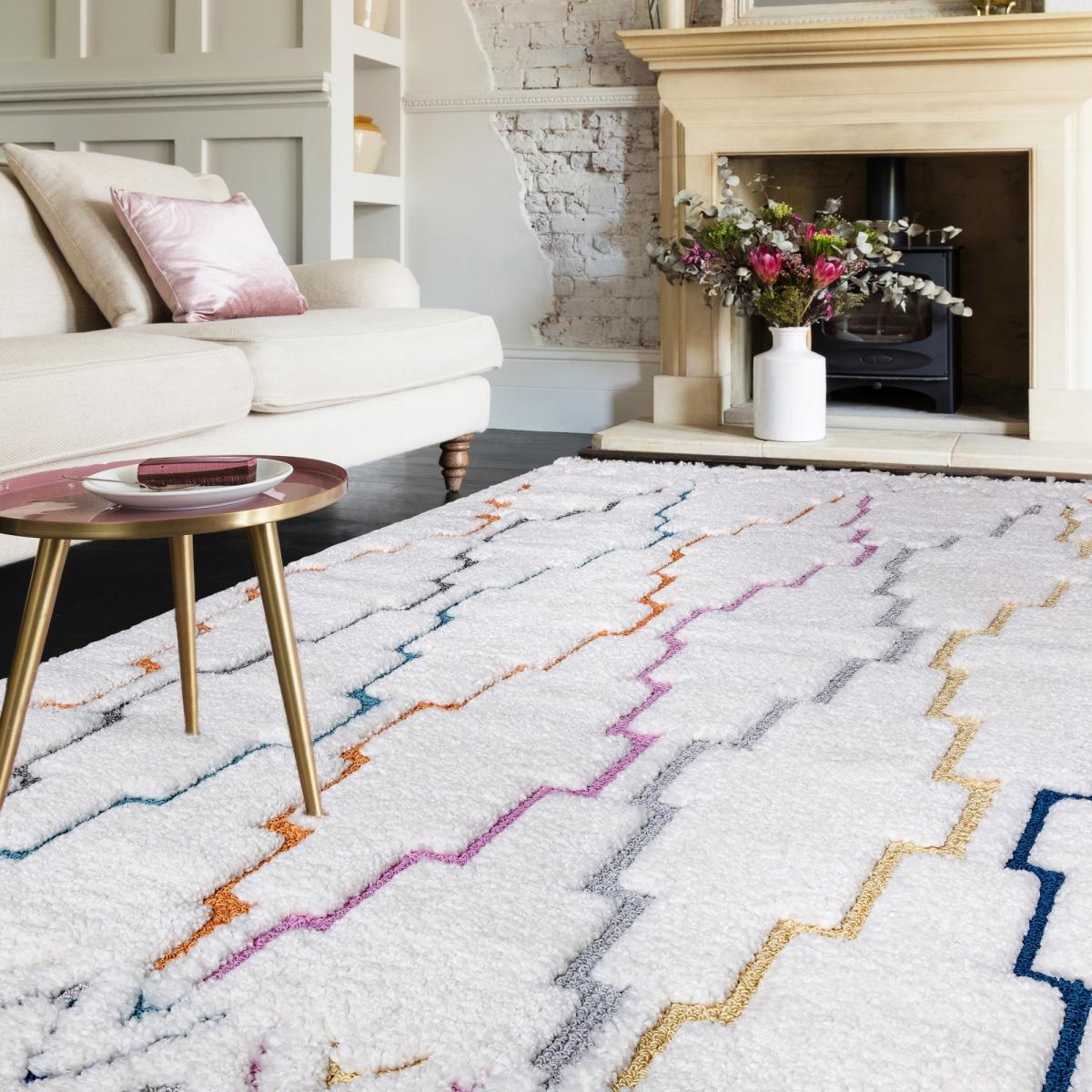 Ariana Trellis Moroccan Rugs in AR01 Multi – image 1