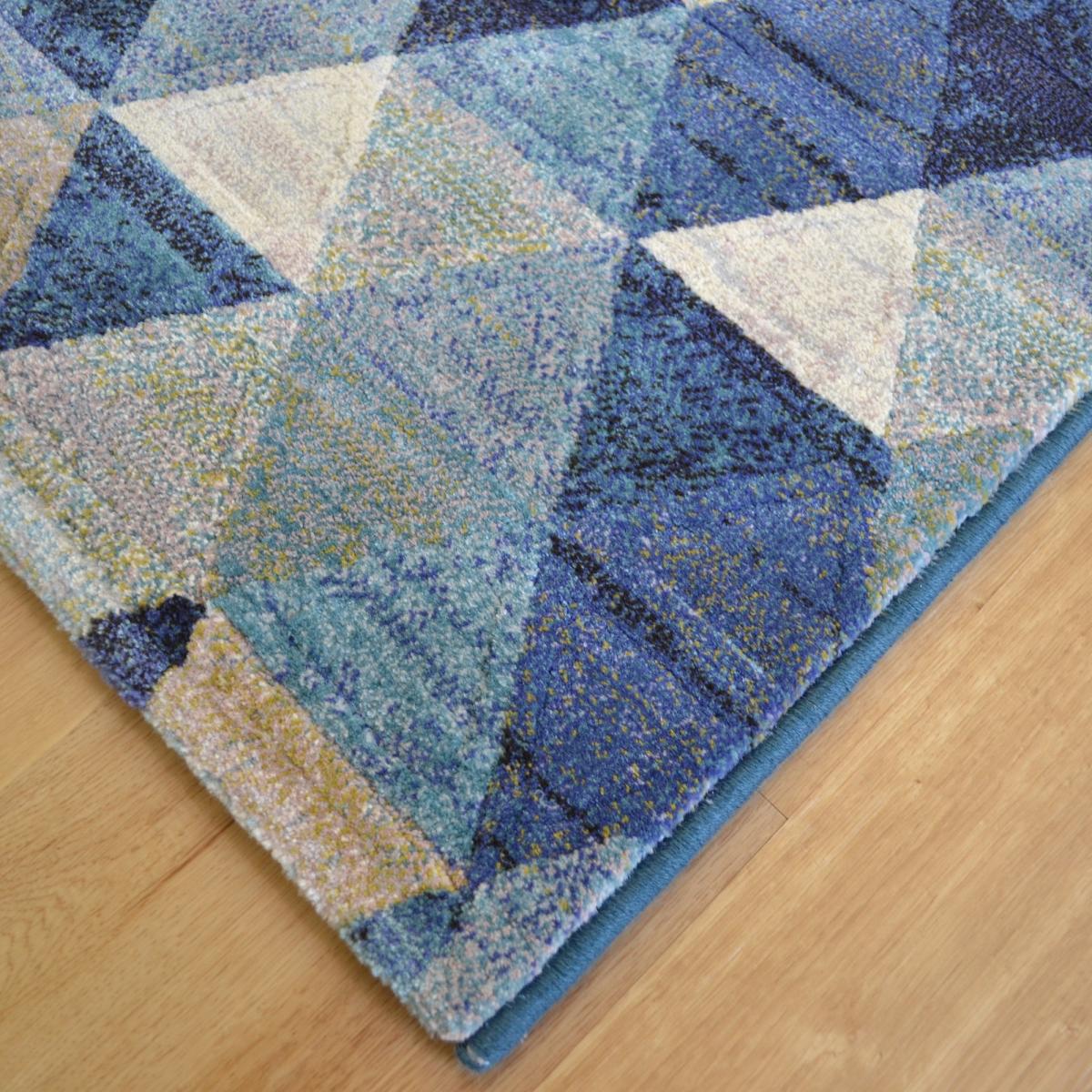 Galleria Modern Geometric Rugs in 63263 5161 in Blue Multi 80x150cm – image 2