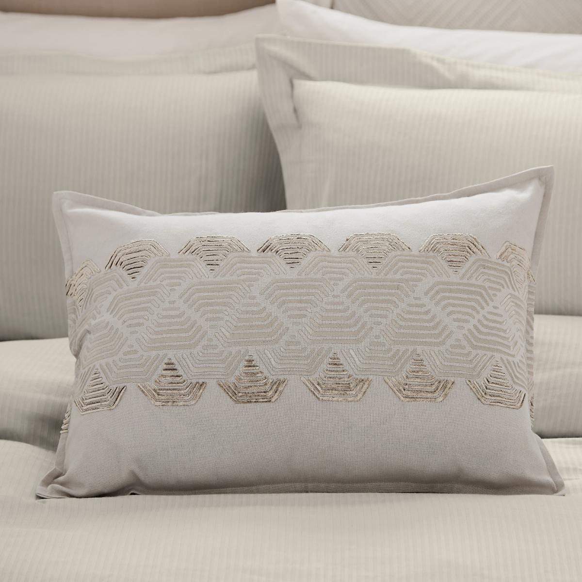 Deco Stripe Bedding Duvet Cover and Pillowcase by Helena Springfield in Champagne Beige 220x260cm – image 4
