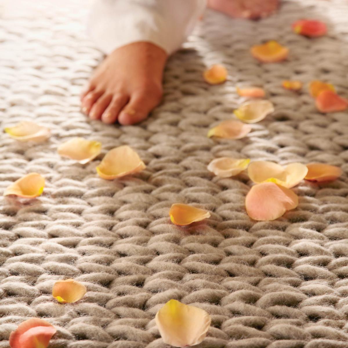 Fusion Plain Modern Wool Chunky Knit Rugs in Oyster&nbsp;200x300cm – image 3