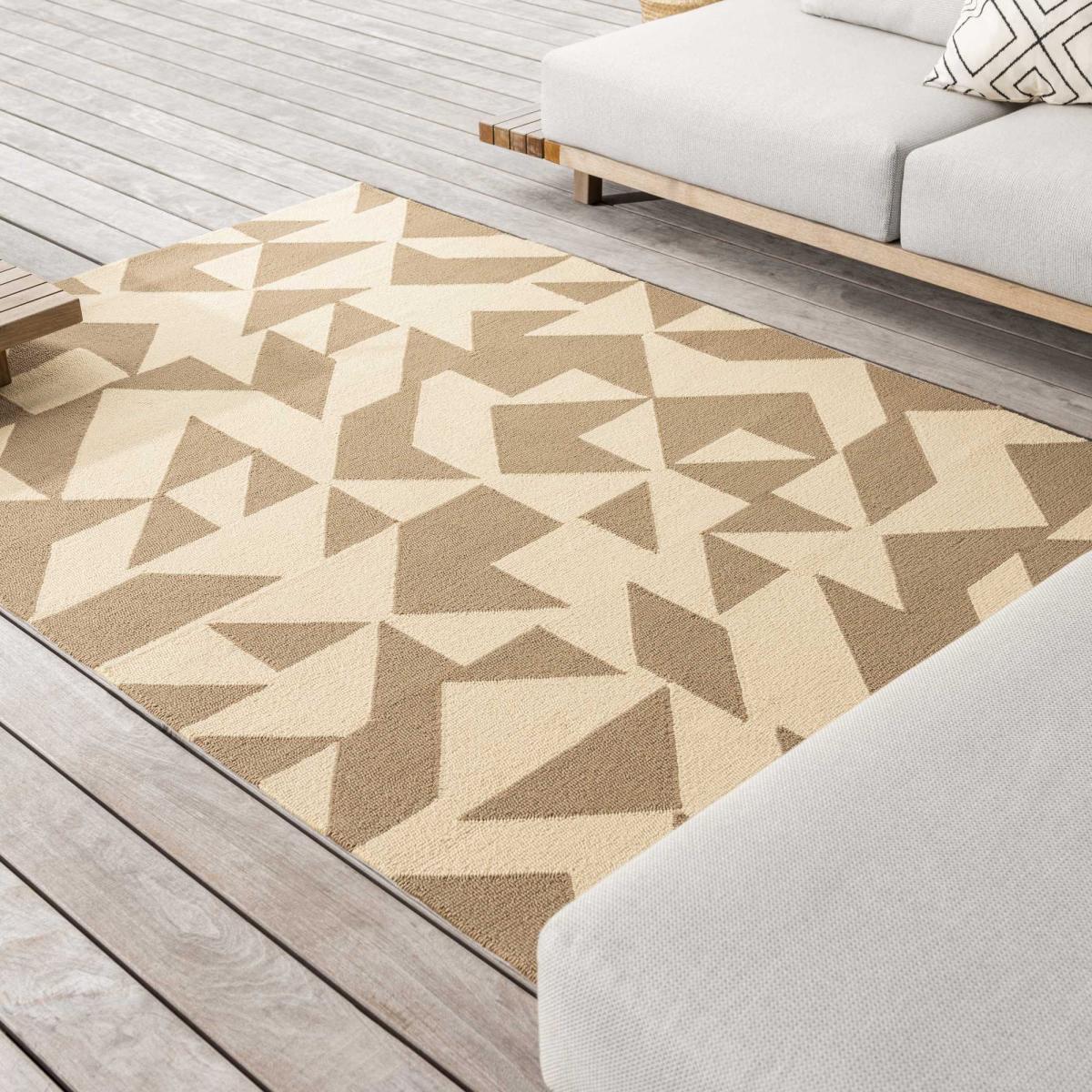 Habitat Yerba Indoor Outdoor Geometric Rugs in Beige 411601 140x200cm – image 2