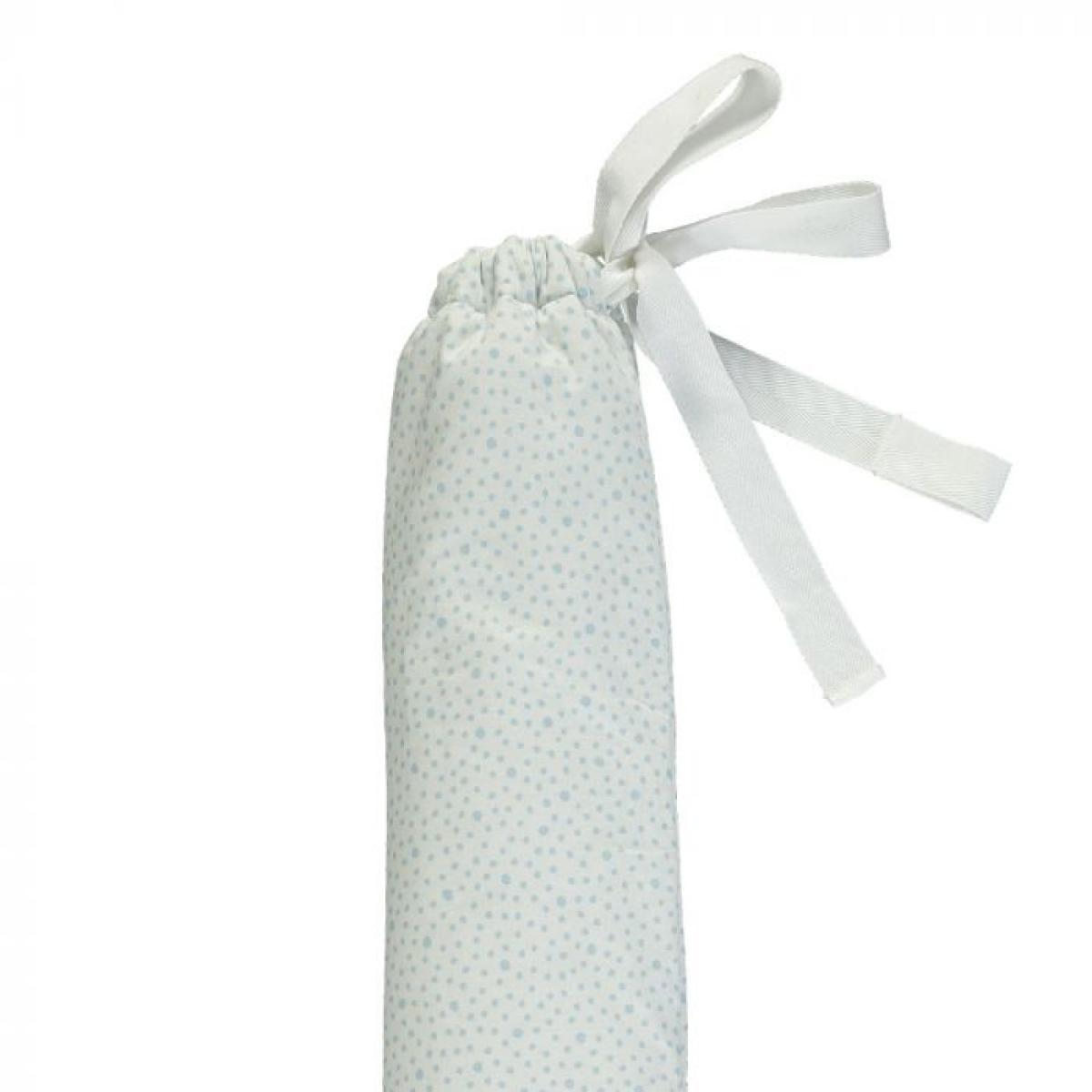YuYu Japanese Cotton Hot Water Bottle in Spotty Dotty White & Sky 81x13cm – image 2
