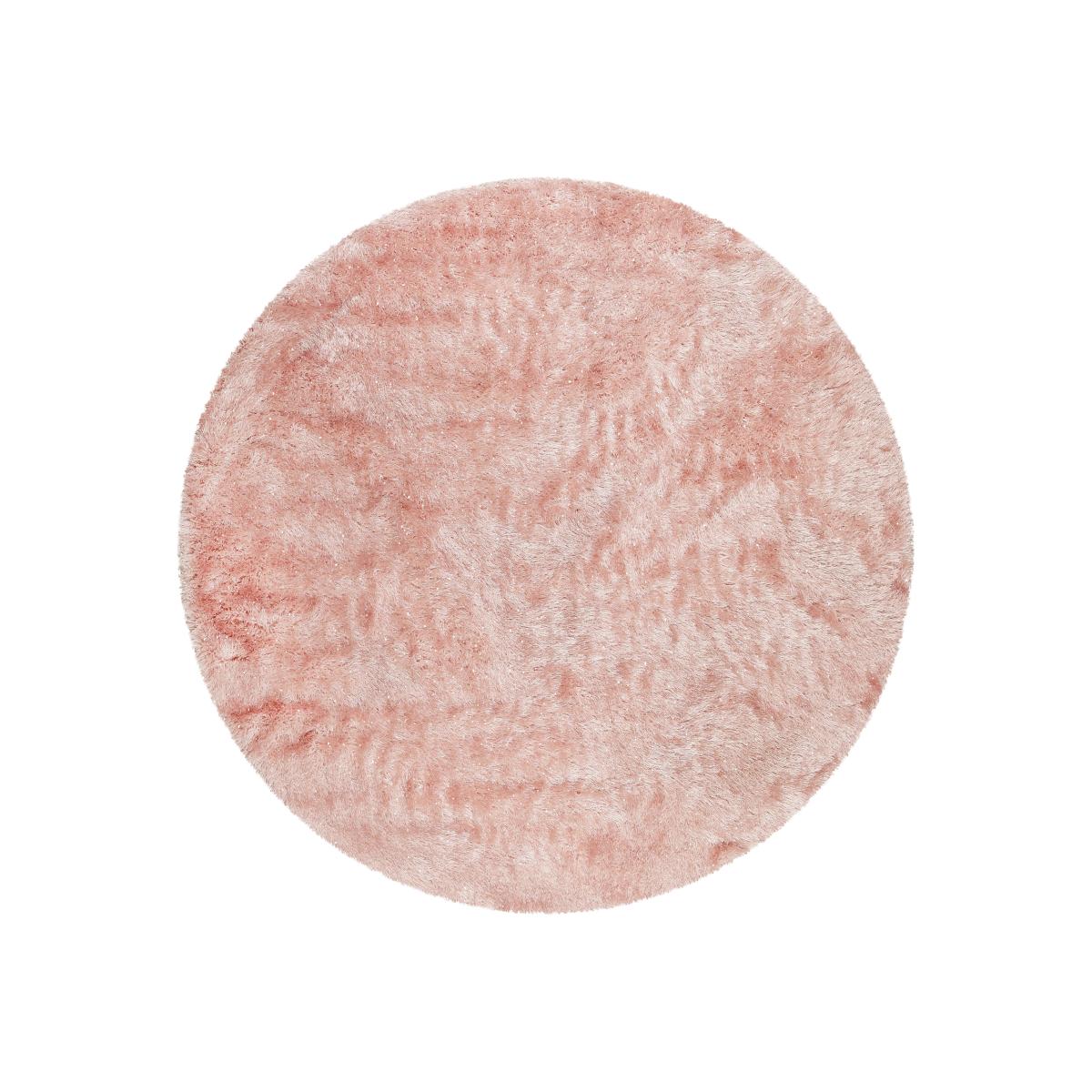 Weconhome Shiny Touch Circular Shaggy Rugs 1411 055 in Pink – image 1
