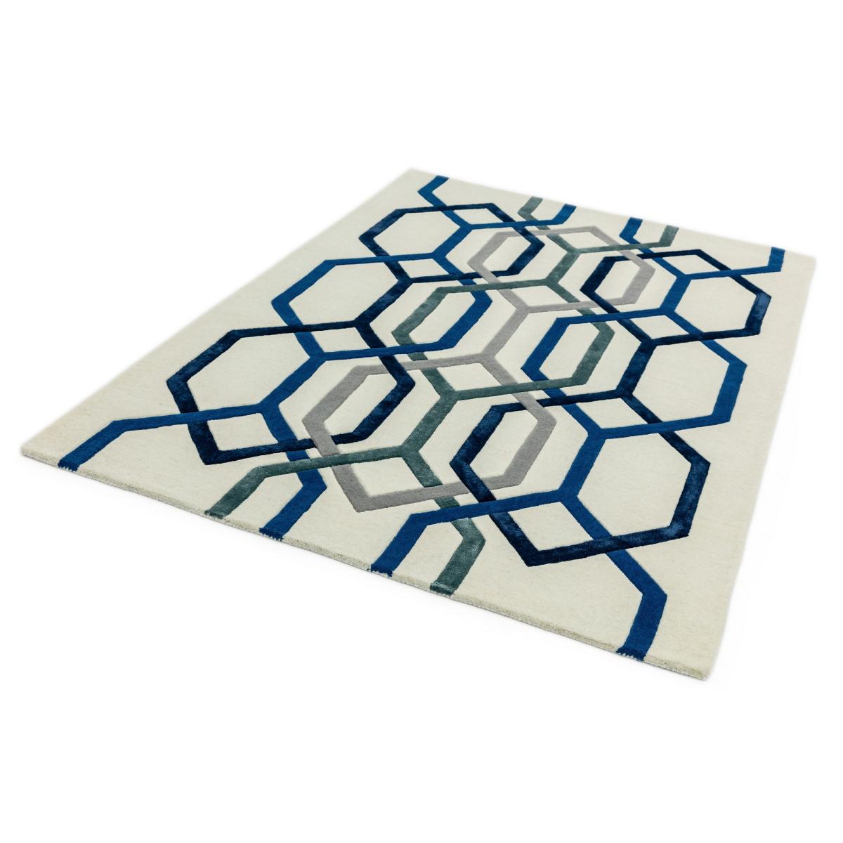 Matrix Hexagon MAX65 Rugs in White – image 2