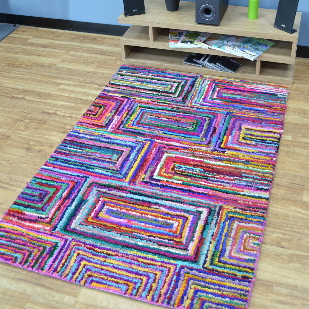 Cotton Chindi Galaxy Multicoloured Rugs 04 120x170cm – image 1