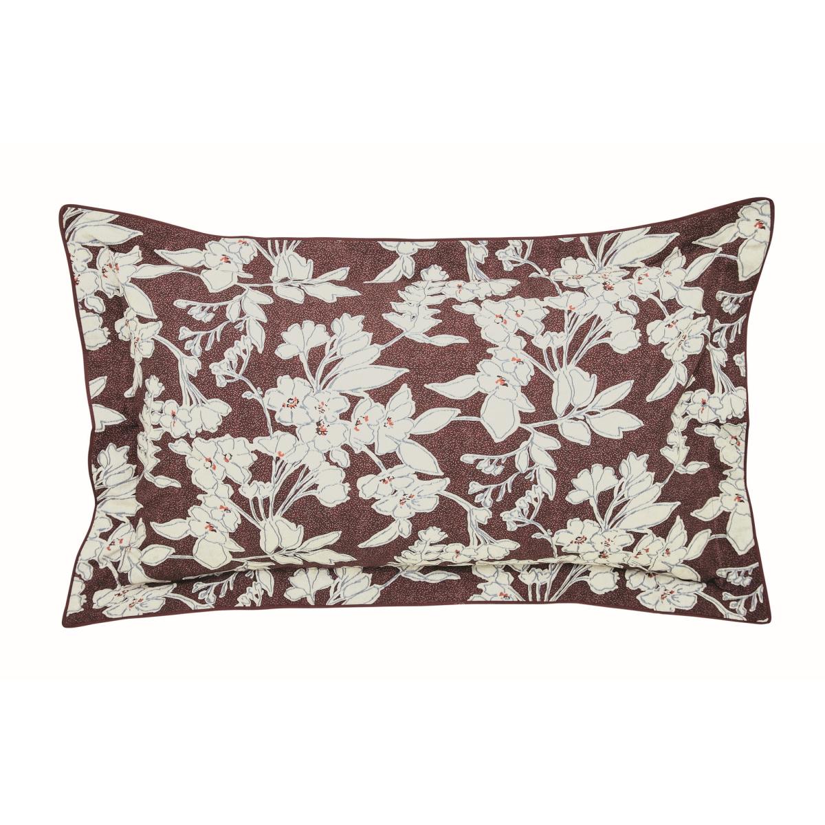 Aris Floral Bedding by Bedeck of Belfast in Mulberry Red74x48cm – image 3
