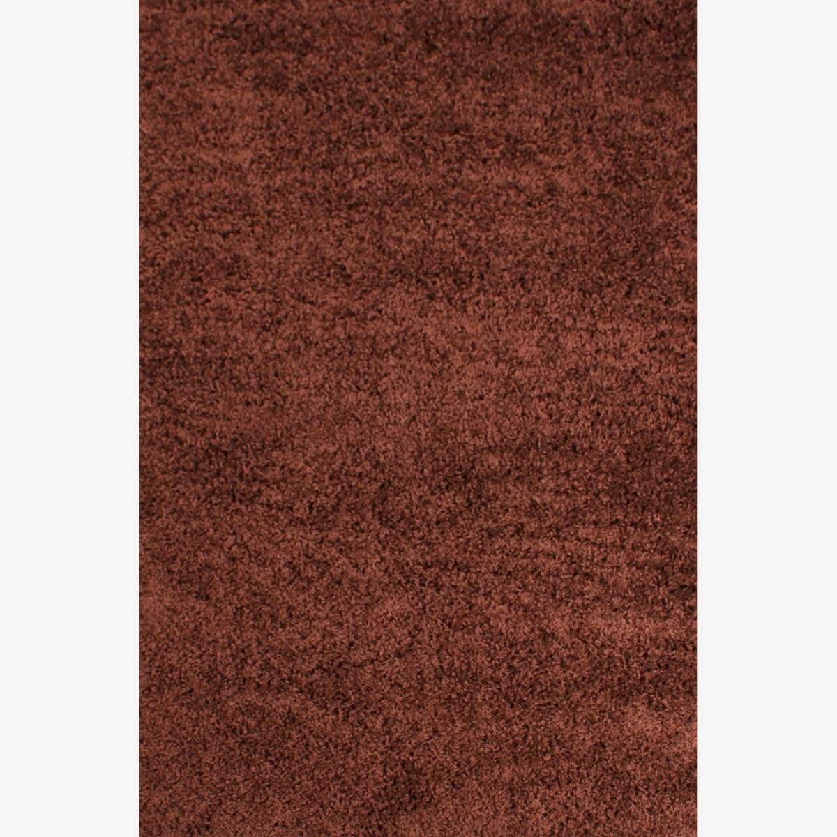 Retro Shaggy Plain Rugs in Chocolate 110x160cm – image 1
