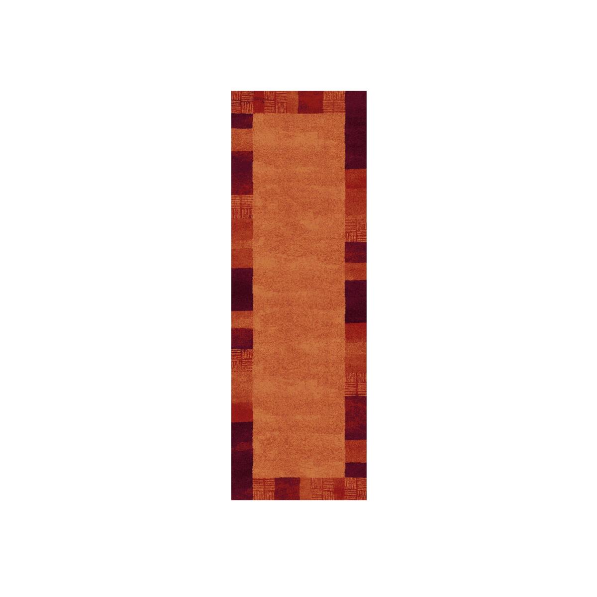 Woodstock 32351 9280 Contrast Border Abstract Runner Rugs in Rust Orange – image 1