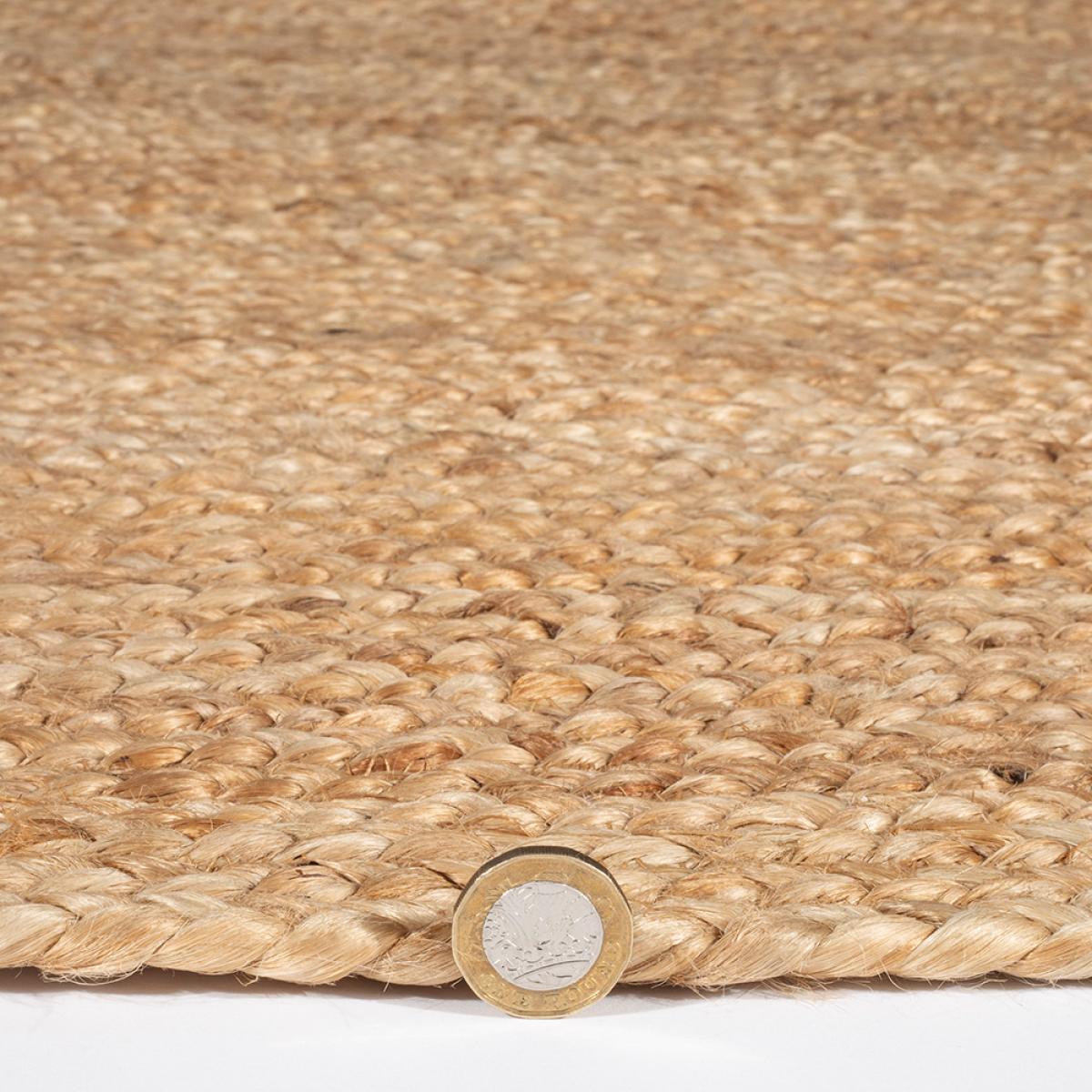 Stockport Natural Hand Braided Jute Rug in Natural&nbsp;120x170cm – image 3