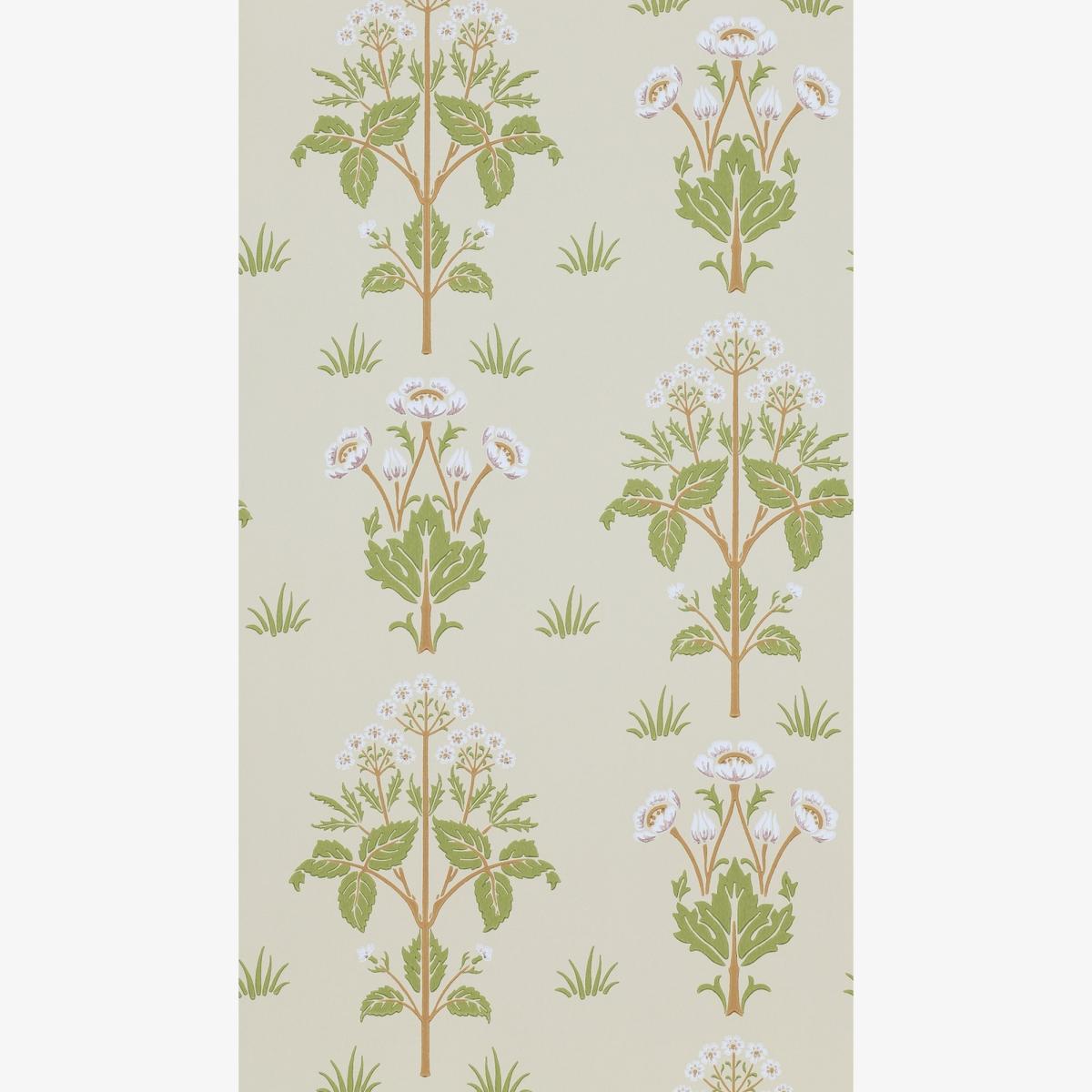 Meadow Sweet Wallpaper 210350 by Morris & Co in Vellum Green Roll