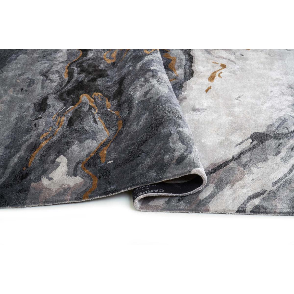 Shanghai Large Rug in Black Topaz - sofa.com – image 2