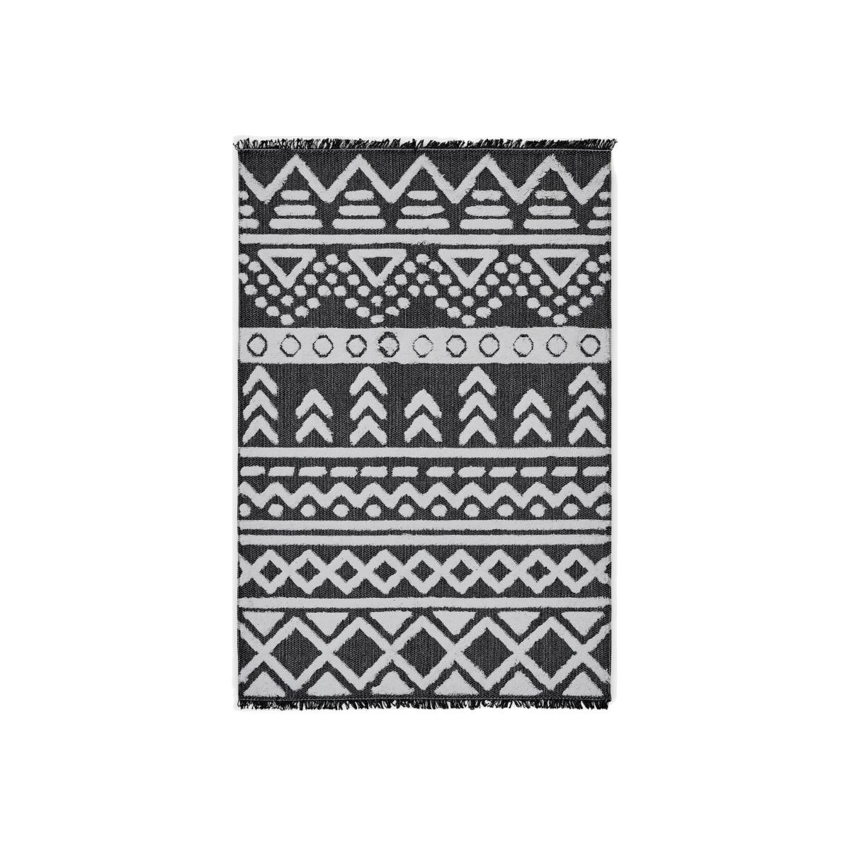 Jane Area Rug, White - Black, 156x230 cm
