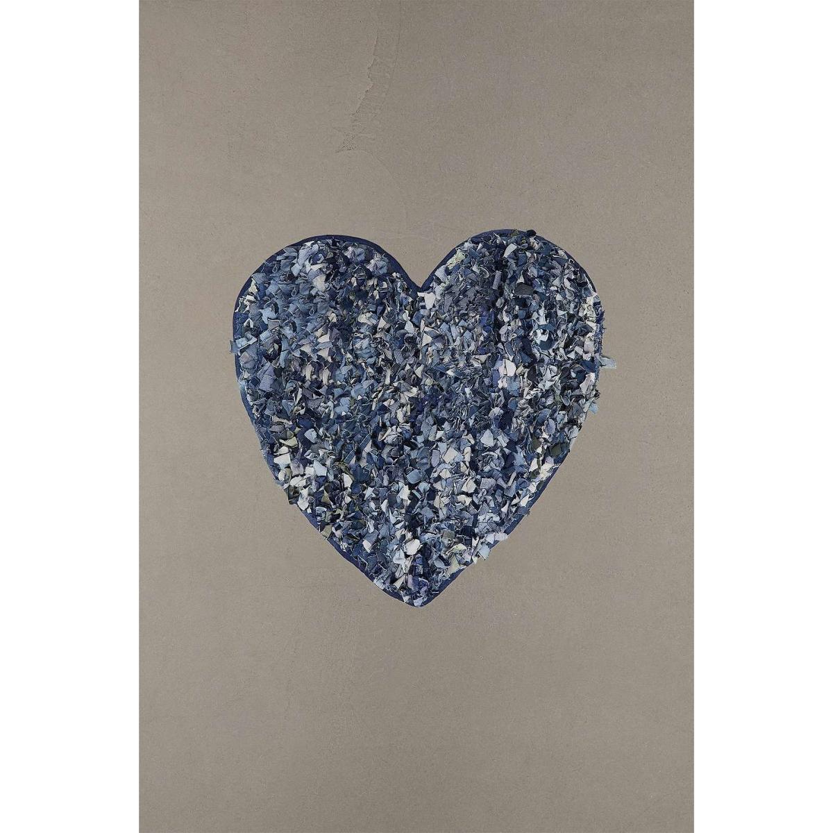 Shaggy Heart-Shaped Denim Rug - Blue ALL at Urban Outfitters – image 2