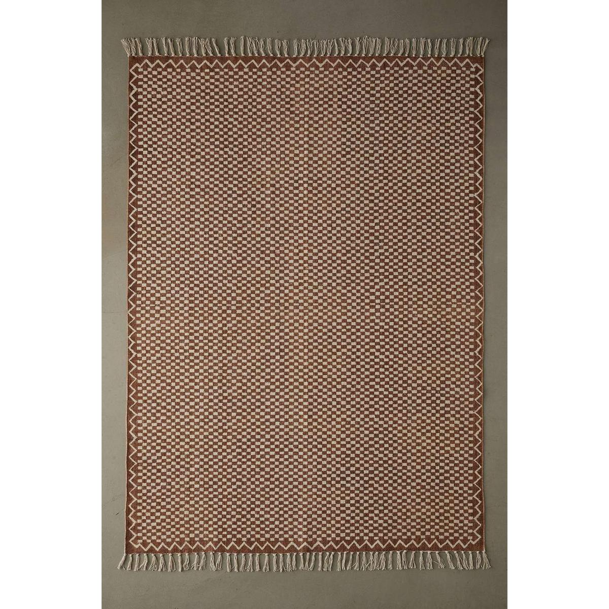 Micro Checkerboard Terracota 5x7 Rug - Brown ALL at Urban Outfitters – image 2