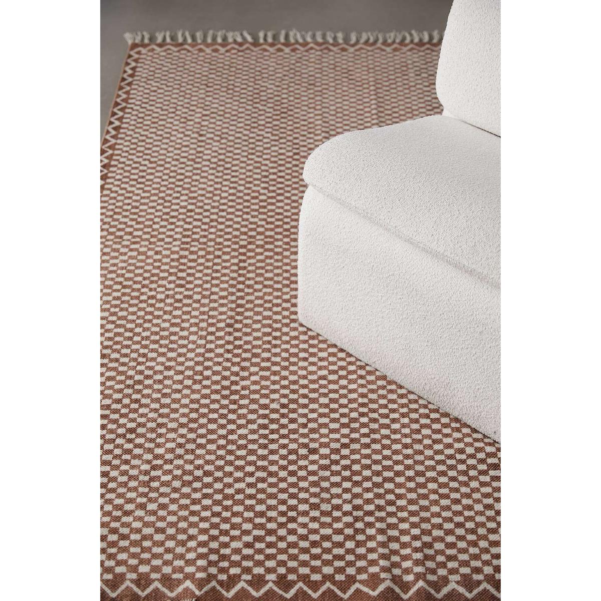 Micro Checkerboard Terracota 5x7 Rug - Brown ALL at Urban Outfitters – image 3