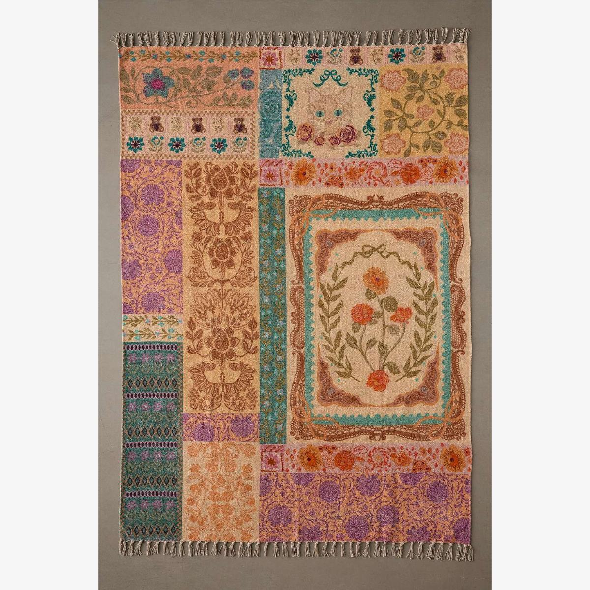 Pink Raya Print 5x7 Rug at Urban Outfitters – image 1