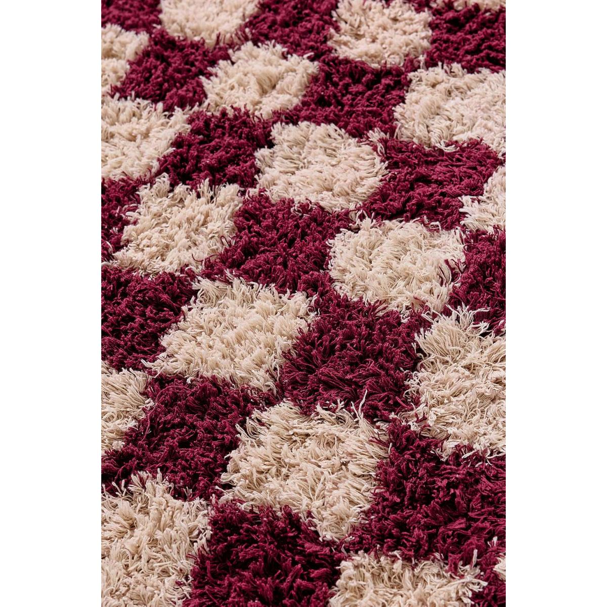 Red Shaggy Checkerboard 5x7 Rug - Maroon at Urban Outfitters – image 2