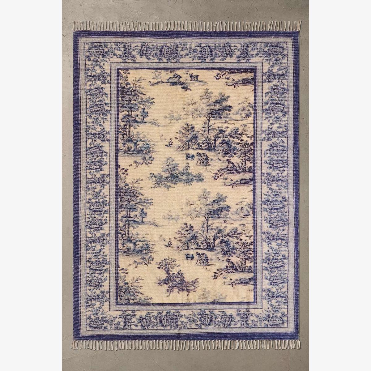 Toile Landscape 5x7 Rug - Blue at Urban Outfitters – image 1