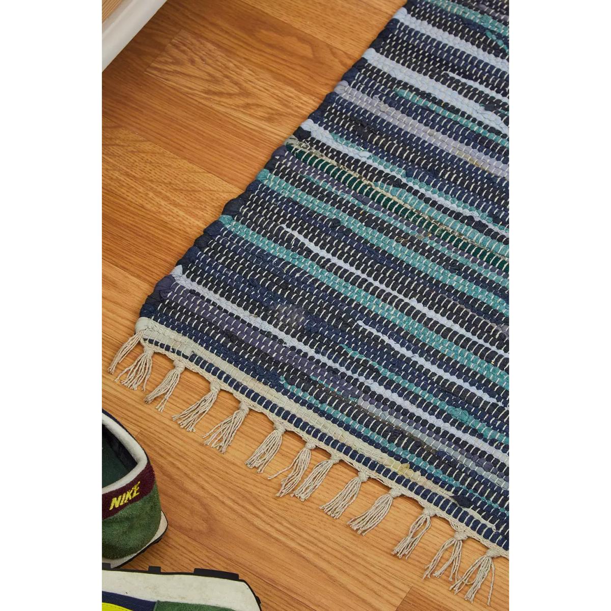 Blue Tonal Stripe 2x3 Rug - Blue ALL at Urban Outfitters – image 3