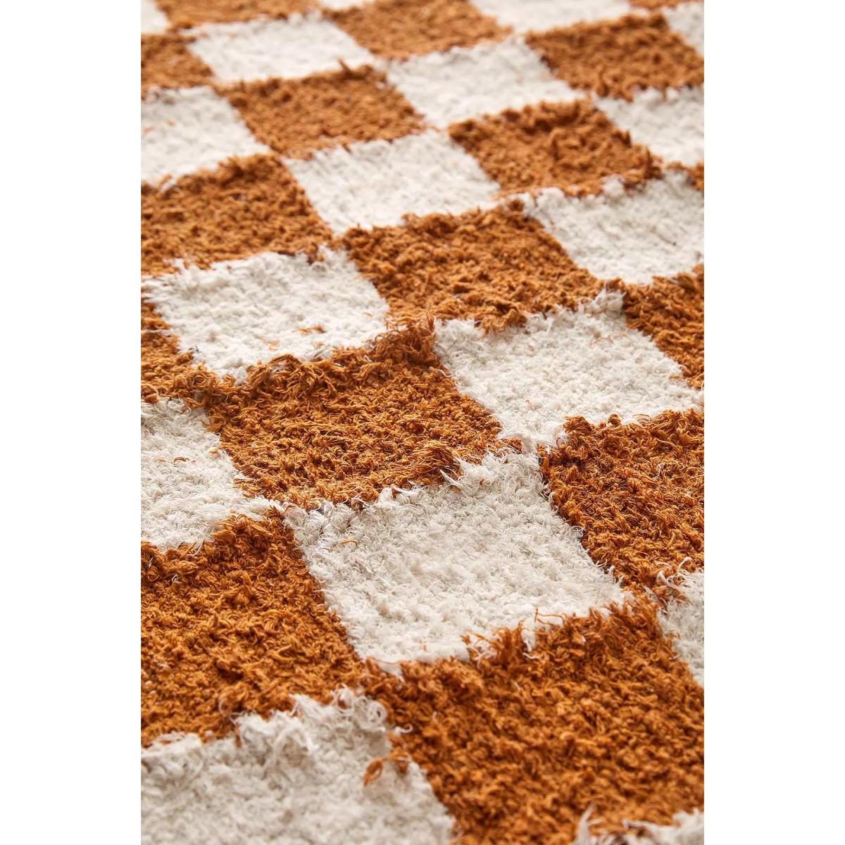 Checkerboard Terracotta 5x7 Rug - Brown ALL at Urban Outfitters – image 5
