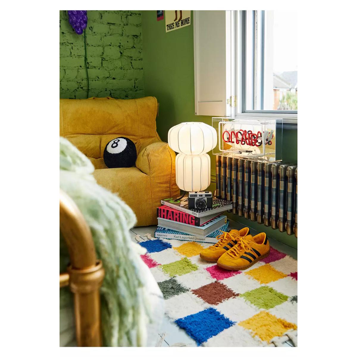 Rainbow Checkerboard Shaggy Rug 61cm x 91.5cm at Urban Outfitters – image 2