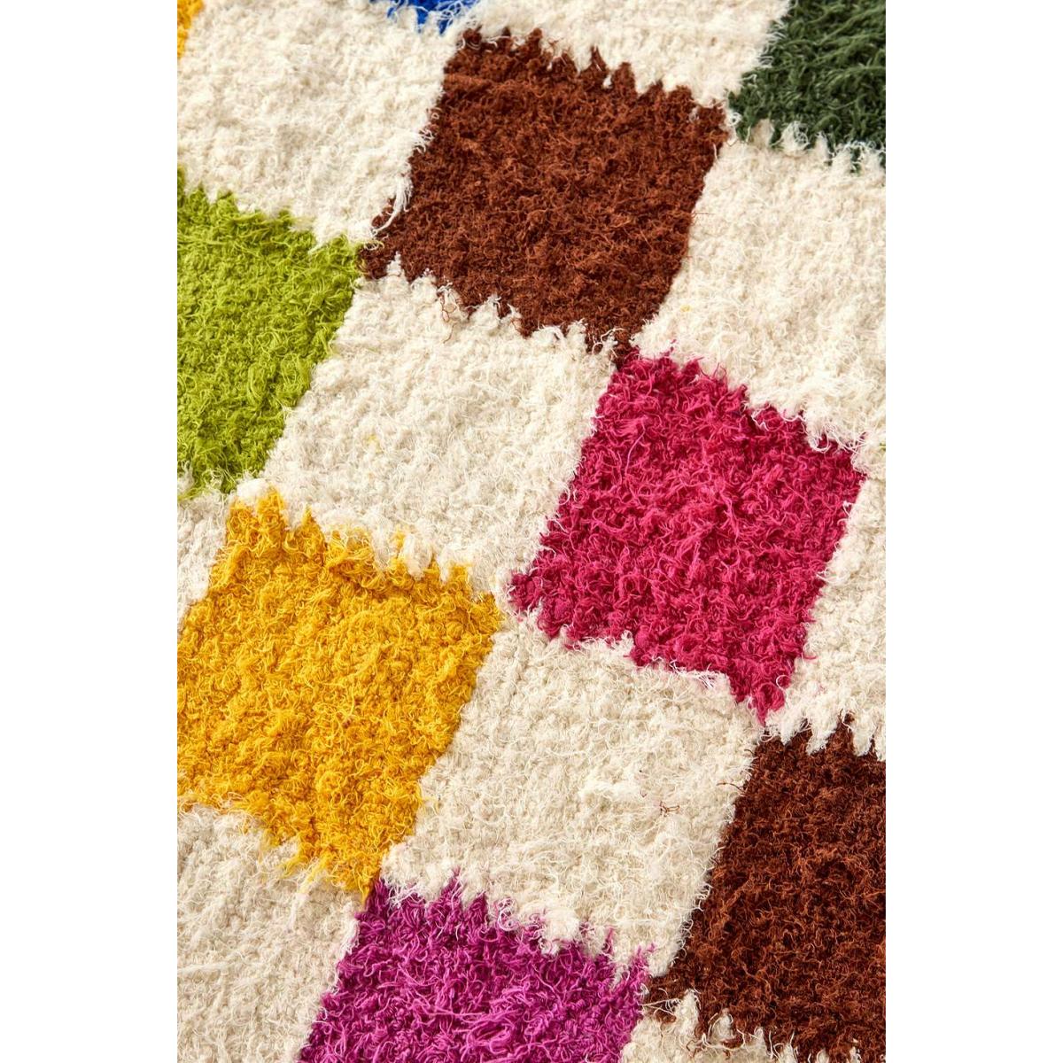 Rainbow Checkerboard Shaggy Rug 61cm x 91.5cm at Urban Outfitters – image 4